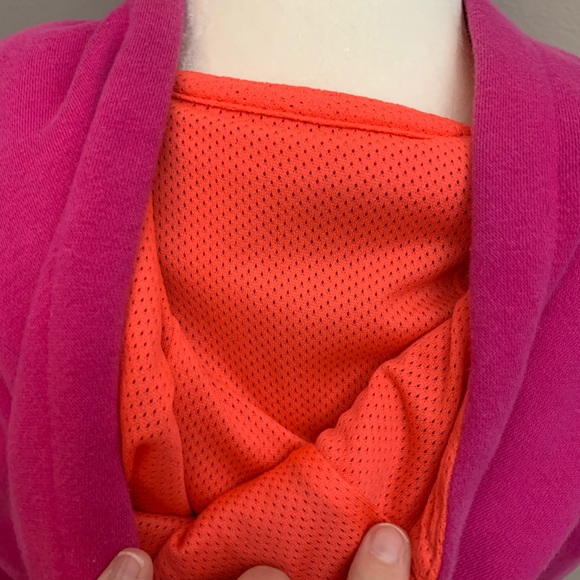 Bright Pink with Orange Detail Hoodie - Picture 5 of 9